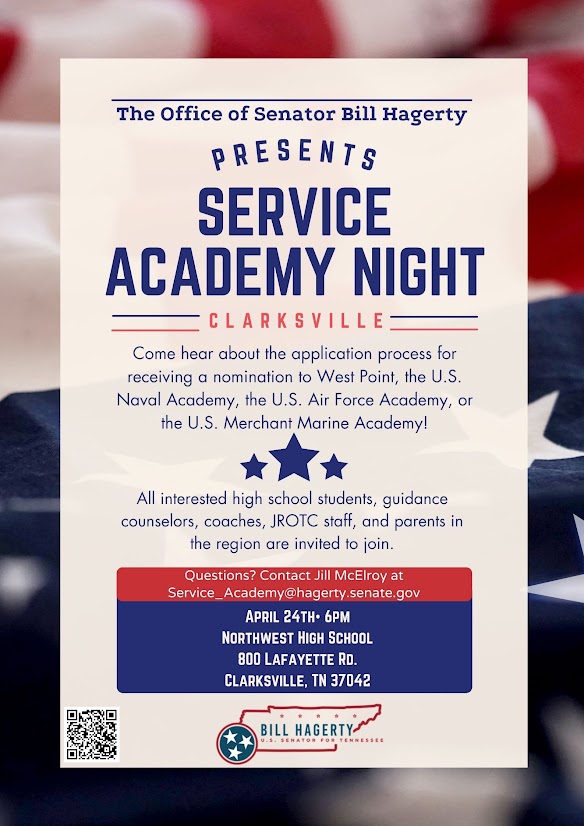 Senator Bill Hagerty to host Service Academy Night
