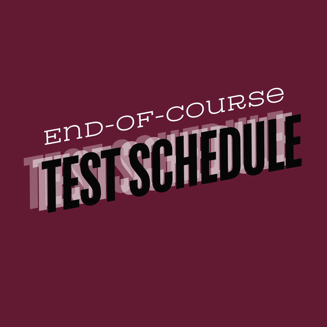 Tuesday, April 23 Testing Schedule