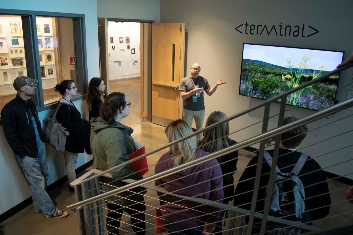 High school students tour Austin Peay State University’s Art + Design Building during a previous College Art + Design Day.