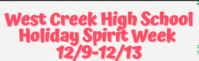 Get ready for Holiday Spirit Week