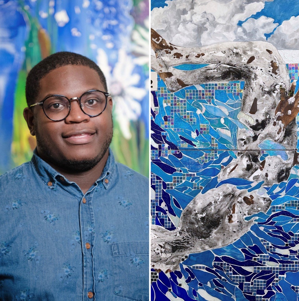 APSU alum Khari Turner’s artwork explores Black history and personal narratives using water collected from oceans, lakes, and rivers. (Submitted)